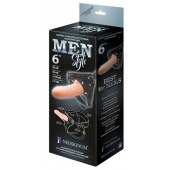 Телесный пустотелый харнесс MEN Style - 17,5 см. - LOVETOY (А-Полимер) - купить с доставкой в Армавире