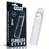 Прозрачная насадка-удлинитель Flawless Clear Penis Sleeve Add 1 - 15,5 см. - Lovetoy - в Армавире купить с доставкой