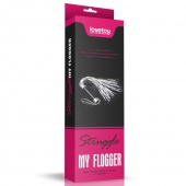 Серебристая плетка Struggle My Flogger с черной ручкой - 45 см. - Lovetoy - купить с доставкой в Армавире