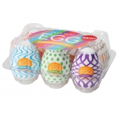 Набор из 6 мастурбаторов Tenga EGG IV с различным рельефом - Tenga - в Армавире купить с доставкой