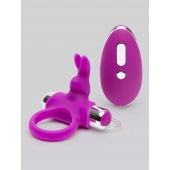 Лиловое виброкольцо с пультом ДУ Remote Control Cock Ring - Happy Rabbit - в Армавире купить с доставкой
