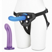 Страпон унисекс Beginners Strap-On с 2 насадками - 15 и 13 см. - Lux Fetish - купить с доставкой в Армавире