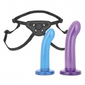 Страпон унисекс Beginners Strap-On с 2 насадками - 15 и 13 см. - Lux Fetish - купить с доставкой в Армавире