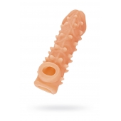 Телесная закрытая насадка с пупырышками Cock Sleeve Size M - 15,6 см. - KOKOS - в Армавире купить с доставкой