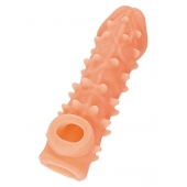 Телесная закрытая насадка с пупырышками Cock Sleeve Size L - 17,6 см. - KOKOS - в Армавире купить с доставкой