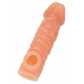 Телесная закрытая насадка с шершавой головкой Cock Sleeve Size L - 17,6 см. - KOKOS - в Армавире купить с доставкой