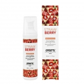 Разогревающее массажное масло  с ароматом клубники Gourmet Strawberry - 50 мл. - Exsens - купить с доставкой в Армавире