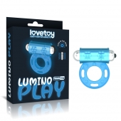 Голубое, светящееся в темноте эрекционное виброкольцо Lumino Play Vibrating Penis Ring - Lovetoy - в Армавире купить с доставкой