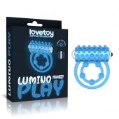 Голубое, светящееся в темноте виброкольцо Lumino Play Vibrating Penis Ring - Lovetoy - в Армавире купить с доставкой