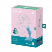 Голубой анальный вибростимулятор Deep Driver - 11,2 см. - Satisfyer - в Армавире купить с доставкой