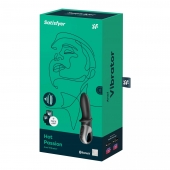 Черный анальный вибратор Hot Passion с функцией нагрева - Satisfyer - в Армавире купить с доставкой