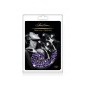 Зажимы для сосков с фиолетовой цепочкой Sweet Caress Nipple Chain - Sweet Caress - купить с доставкой в Армавире
