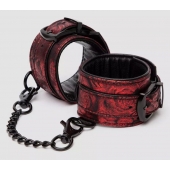 Красно-черные наручники Reversible Faux Leather Wrist Cuffs - Fifty Shades of Grey - купить с доставкой в Армавире