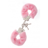Металлические наручники с розовой меховой опушкой METAL HANDCUFF WITH PLUSH PINK - Dream Toys - купить с доставкой в Армавире