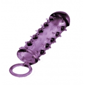Закрытая фиолетовая насадка с пупырышками SAMURAI PENIS SLEEVE PURPLE - 14,5 см. - NMC - в Армавире купить с доставкой