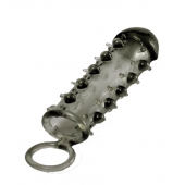 Дымчатая стимулирующая насадка с закрытой головкой SAMURAI PENIS SLEEVE BLACK - 14,5 см. - NMC - в Армавире купить с доставкой