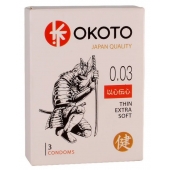 Тонкие презервативы OKOTO Thin Extra Soft - 3 шт. - Sitabella - купить с доставкой в Армавире