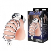 Серебристая клетка для члена Urethral Play Cage - BlueLine - купить с доставкой в Армавире