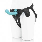 Голубая изогнутая насадка 6in Remote Control Ripple P-Spot G-Spot на черных трусиках - 16 см. - Pegasus - купить с доставкой в Армавире