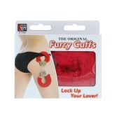Металлические наручники с красной меховой опушкой METAL HANDCUFF WITH PLUSH RED - Dream Toys - купить с доставкой в Армавире
