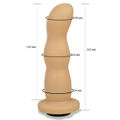 Телесная рельефная насадка Harness - 14,2 см. - LOVETOY (А-Полимер) - купить с доставкой в Армавире
