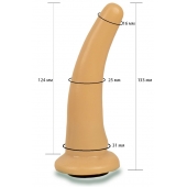 Телесная гладкая насадка Harness - 13,3 см. - LOVETOY (А-Полимер) - купить с доставкой в Армавире