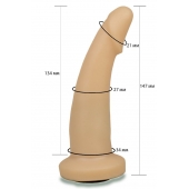 Телесная гладкая насадка Harness - 14,7 см. - LOVETOY (А-Полимер) - купить с доставкой в Армавире