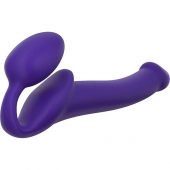 Фиолетовый безремневой страпон Silicone Bendable Strap-On - size S - Strap-on-me - купить с доставкой в Армавире