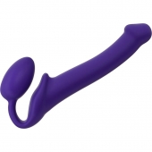 Фиолетовый безремневой страпон Silicone Bendable Strap-On - size M - Strap-on-me - купить с доставкой в Армавире