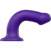 Фиолетовый фаллоимитатор-насадка Strap-On-Me Dildo Dual Density size L - 19 см. - Strap-on-me - купить с доставкой в Армавире