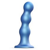 Голубая насадка Strap-On-Me Dildo Plug Balls size S - Strap-on-me - купить с доставкой в Армавире