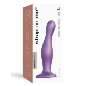 Фиолетовая насадка Strap-On-Me Dildo Plug Curvy size L - Strap-on-me - купить с доставкой в Армавире