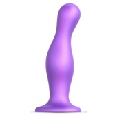 Фиолетовая насадка Strap-On-Me Dildo Plug Curvy size L - Strap-on-me - купить с доставкой в Армавире