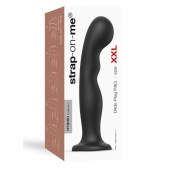Черная насадка Strap-On-Me Dildo Plug P G size XXL - Strap-on-me - купить с доставкой в Армавире