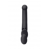 Черный безремневой вибрострапон Silicone Bendable Strap-On - size XL - Strap-on-me - купить с доставкой в Армавире