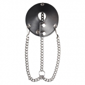 Утяжка для мошонки из искусственной кожи с цепочками PARACHUTE BALL STRETCHER - BlueLine - купить с доставкой в Армавире