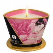 Массажная свеча Rose Petals с ароматом розы - 170 мл. - Shunga - купить с доставкой в Армавире