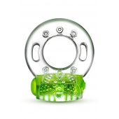 Зеленое эрекционное виброкольцо Arouser Vibrating C-Ring - Blush Novelties - в Армавире купить с доставкой