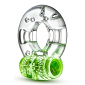 Зеленое эрекционное виброкольцо Arouser Vibrating C-Ring - Blush Novelties - в Армавире купить с доставкой