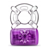 Фиолетовое эрекционное виброкольцо One Night Stand Vibrating C-Ring - Blush Novelties - в Армавире купить с доставкой