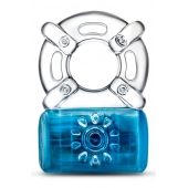Синее эрекционное виброкольцо One Night Stand Vibrating C-Ring - Blush Novelties - в Армавире купить с доставкой