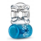 Синее эрекционное виброкольцо One Night Stand Vibrating C-Ring - Blush Novelties - в Армавире купить с доставкой