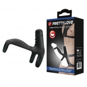 Черная вибронасадка на пенис Vibrating Penis Sling - Baile - в Армавире купить с доставкой