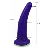 Фиолетовая гладкая изогнутая насадка-плаг - 13,3 см. - LOVETOY (А-Полимер) - купить с доставкой в Армавире