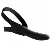 Черный кляп-страпон Masters Mini Face Fuck Strap-On - 14 см. - XR Brands - купить с доставкой в Армавире