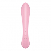 Розовый двусторонний вибратор-кролик Triple Oh - Satisfyer