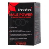 Капсулы для мужчин Erotichard male power с пантогематогеном - 20 капсул (0,370 гр.) - Erotic Hard - купить с доставкой в Армавире