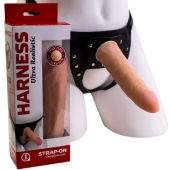 Страпон Харнесс из трусиков и насадки-фаллоса - 17,5 см. - LOVETOY (А-Полимер) - купить с доставкой в Армавире