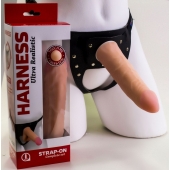 Страпон Харнесс из трусиков и насадки-фаллоса - 17,5 см. - LOVETOY (А-Полимер) - купить с доставкой в Армавире