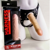 Телесная насадка-фаллос на трусиках с плугом - 16,5 см. - LOVETOY (А-Полимер) - купить с доставкой в Армавире